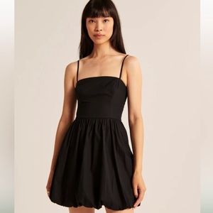 SOLD Abercrombie and Fitch Black Bubble Hem Mini Dress